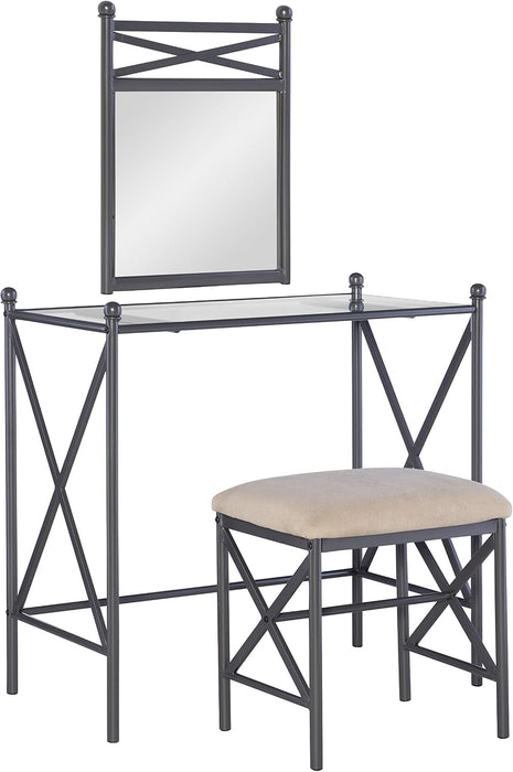 - 57752MTL-01-KD-U Mission Hills Vanity Set, 31" X 32" X 18", Metal