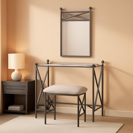 - 57752MTL-01-KD-U Mission Hills Vanity Set, 31" X 32" X 18", Metal