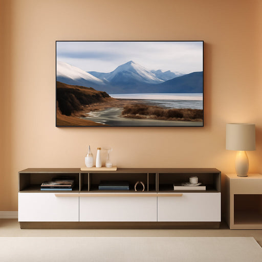 70" TV Stand for TV up to 70", Modern Home Entertainment Center with Open Shelves and Drawers, Media Console Table, Wood Storage Cabinet for Living Room, Bedroom - Broadway (White)