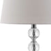 Lighting Collection – Nola Set of 2 Modern Glam Stacked Crystal Ball 16-Inch Table Lamps, LED Bulbs Included, Bedroom Living Room Home Office (LIT4123C-SET2)
