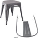 Metal Dining Chairs, Dark Grey, 1 Count (Pack of 4)