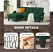 84-Inch Green Convertible L-Shaped Sectional Sofa Chaise