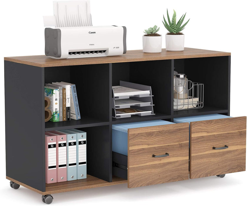 FortyThreeInch Lateral Filing Cabinet With Locking Wheels