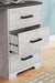 Signature Design by Ashley Shawburn Farmhouse 3-Drawer 54" Home Office Desk, White & Gray