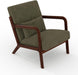 Green Sherpa Upholstered Solid Wood Comfortable Chair