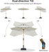 Patio Umbrella 10Ft Market Table round Push Button Tilt, Cream