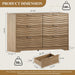 48" Wide 6 Drawers Dresser for Bedroom, Coastline Fluted Modern Dresser Drawer with Metal Handle, Storage Chest of TV Stand Organizers Wooden for Living Room, Hallway, Closet, Walnut Wood