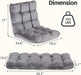 14-Position Folding Floor Chair Gaming Sofa Cushioned Padded Reclining Bed Lounge Couch Seating for Comfy Reading, Reading, Gaming, Relaxing, Watching TV