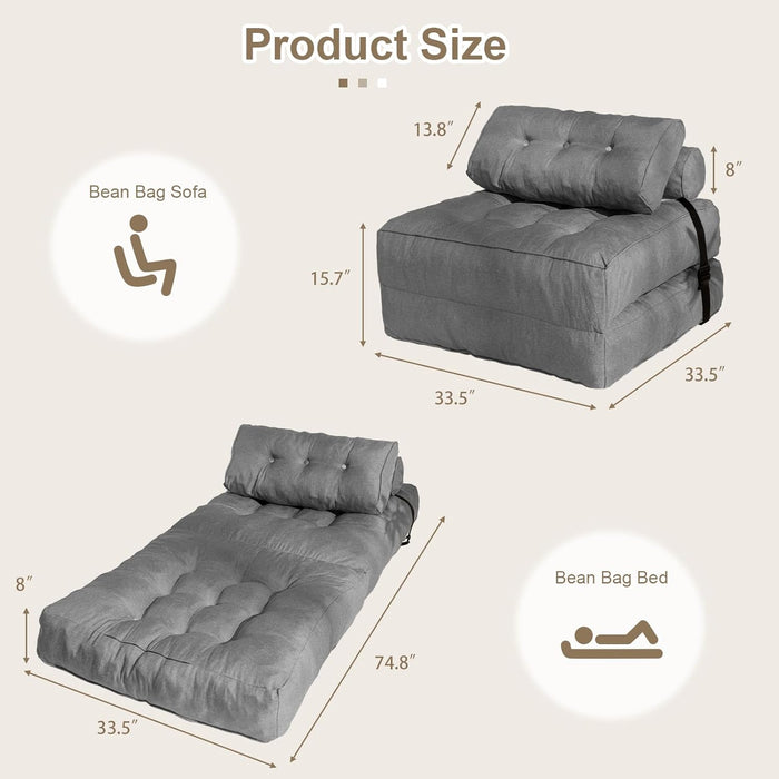 Portable Folding Couch Bed with Pillow