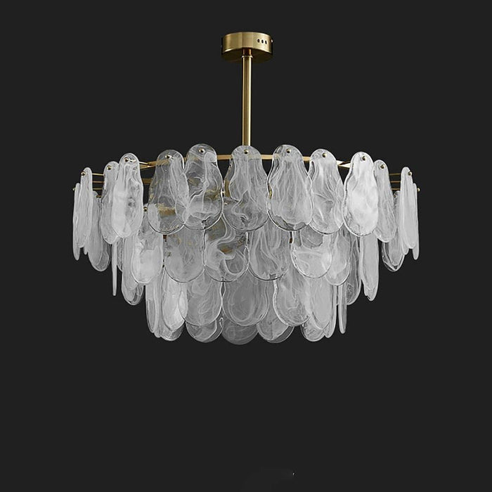 Gold Finish Tiered Chandelier Pendant Light Fixture