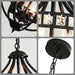 Black Crystal Chandelier 4 Light Pendant Farmhouse