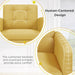 Yellow Compact Mid Century Upholstered Tufted Armchair