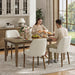 Barrel Modern Dining Chair, Upholstered Dining Chairs Set of 4, Beige