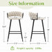 26" Velvet Bar Stools Set of 4 Counter Height Barstools Modern Bar Chair