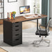 Industrial Rustic Brown FortySevenInch Computer Desk Storage
