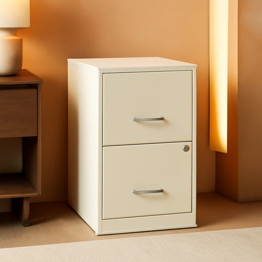 2-Drawer File Cabinet, 14.2" X 18" X 24.5", White