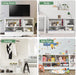 White 44 Inches Multifunctional Engineered Cube Bookcase