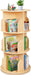 Kids Rotating Bookshelf, Small Corner Bookshelf for Small Space, 360° Display 3 Tier Floor Standing Bookcase Storage Rack, Wooden Narrow Bookcase Organizer for Bedroom, Living Room