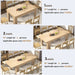 59"-86" Extendable Dining Table for 6-8 Person, Wooden Dining Room Table, Modern Extendable Table for Gatherings, Meeting for Small Kitchens, Dining Office Areas(Natural)