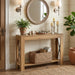 Farmhouse Console Table, 39.4'' Small Narrow Entryway Table, Wood Couch Table behind Sofa with Storage Shelf, Slim Farmhouse Hallway Table for Living Room, Hallway, Foyer, Light Walnut CT34VV
