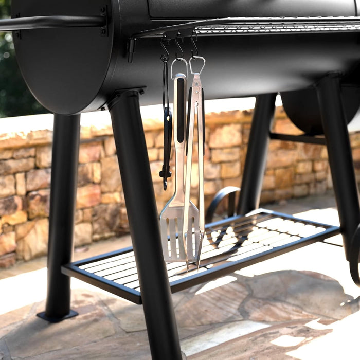 ® Competition Pro® Barrel Grill and Offset Smoker, Includes Side Fire Box for Texas-Style Offset Smoking, Metal Cooking Grates, 1,010 Cooking Square Inches in Black, Model 2823 in Black