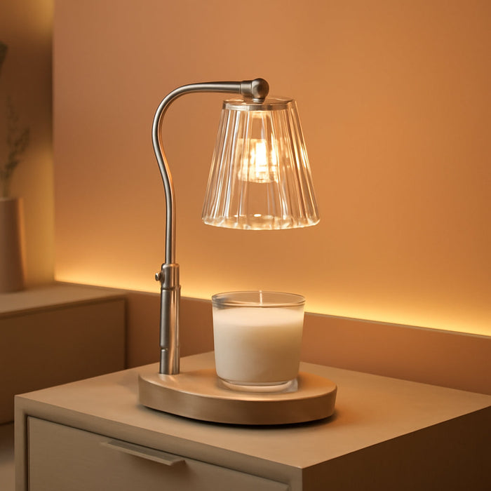 Candle Warmer Lamp with Timer Dimmer Adjustable Height, Gift for Women Mom, House Warming New Home Cozy Decor, Wax Melt Warmer for Jar Candles with 2 Bulbs