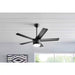 Merwry 48 In. Integrated LED Indoor Matte Black Ceiling Fan with Light Kit and Remote Control