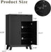Black Freestanding Four Tier Shoe Cabinet Organizer