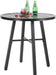 28 Inch Patio Table, Outdoor round Weather-Resistant Metal Bistro Table - Black