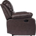 Manual Recliner Loveseat - Brown Faux Leather