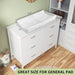 Modern White Dresser with 6 Drawers