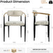 Mid Century Modern Dining Chairs Set of 2, Upholstered Kitchen Room Chairs with 3" High-Resilience Cushion, Sturdy Metal Legs and Ergonomic Curved Backrest for Home Office, Camel