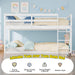 BrilliantWhite Twin Over Twin Elegant SolidWood Bed