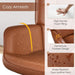 Brown PU Leather Highback Upholstered Accent Chairs