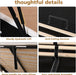 Queen Size Lift-Up Storage Bed, Upholstered Boucle Bed with Curved Headboard, Rounded Corners, Sturdy Wooden Slat Support, No Box Spring Needed, Easy Assembly, Cream White