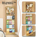 Behind the Door Bookshelf Kids Wooden behind Door Bookcase 5-Tier Oak Slim