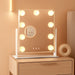 Vanity Mirror with Lights,Lighted Vanity Mirror with 9 Dimmable Bulbs for Dressing Room & Bedroom,3 Color Lighting,Modes Detachable 10X Magnification 360°Ratation(White)