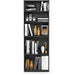 JAYA Simply Home 5-Shelf Bookcase, 5-Tier, Black