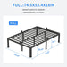18 Inch Full Size Bed Frame with round Corner Legs and Mattress Stopper