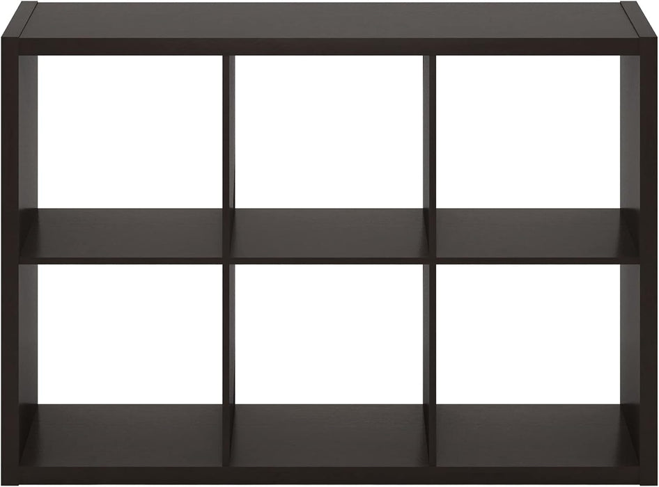 SixCube Reversible Bookcase With Black Oak Finishes
