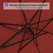 Patio Umbrella 9' X 9' Wind-Resistant Bronze, Brick Red