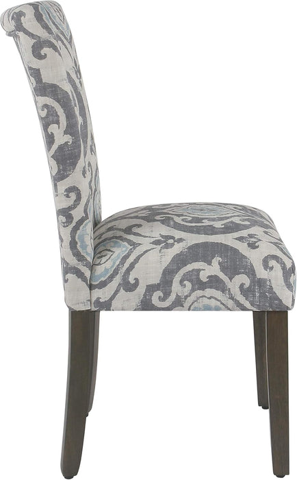 Parsons Classic Upholstered Accent Dining Chair, Set of 2, Suri Blue