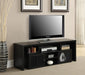 Lexington 65 Inch TV Stand with Storage Cabinets and Shelves, Black