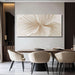 White and Gold Wall Art Abstract Floral Painting Modern 24X48 Artwork Minimalist Canvas for Bedroom Living Room Office Home Decoration