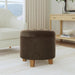 Home Decor | Upholstered round Velvet Tufted Foot Rest Ottoman | Ottoman with Storage for Living Room & Bedroom | Decorative Home Furniture, Brown Velvet