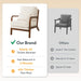 Cream Corduroy Upholstered Mid Century Accent Chairs