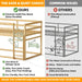 Twin Over Twin NaturalFinish SolidWood BunkBed Ladder