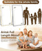Full Length Mirror, 81"X41" Floor Mirror, Floor Standing Freestanding Full Body Mirror with Stand for Bedroom, Hanging Mounted for Living Room Cloakroom, Gold