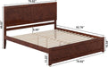 , Canyon King Platform Bed with Matching Footboard, Walnut
