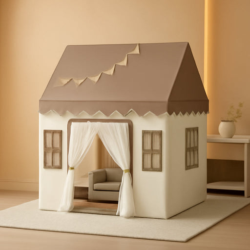 Kids Play Tent with Padded Mat, Large Playhouse for Kids Play House Indoor Castle Bed Tent for Toddler, Kid Toys for Boys and Girls Birthday House Gift